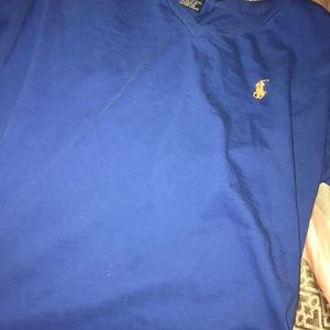 Blue polo shirt